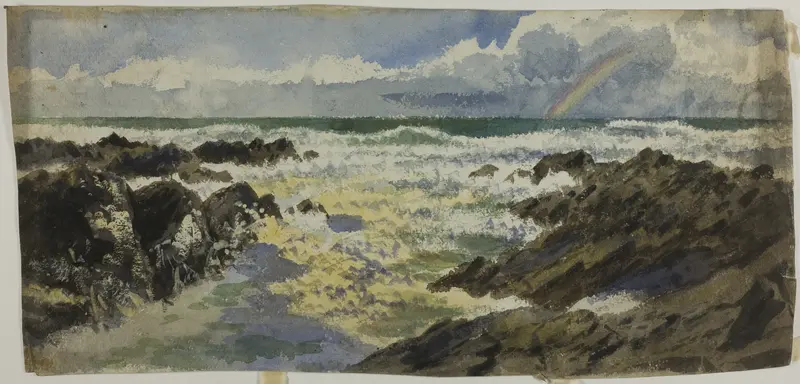 Rainbow Over Stormy Sea Wall Art by Unknown artist - High-Resolution Digital Print