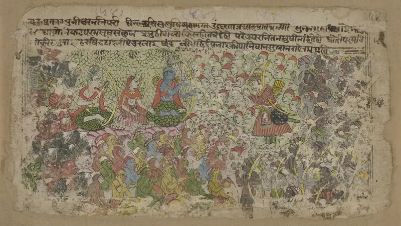 Rama en Sita met apenleger Wall Art by anonymous - High-Resolution Digital Print