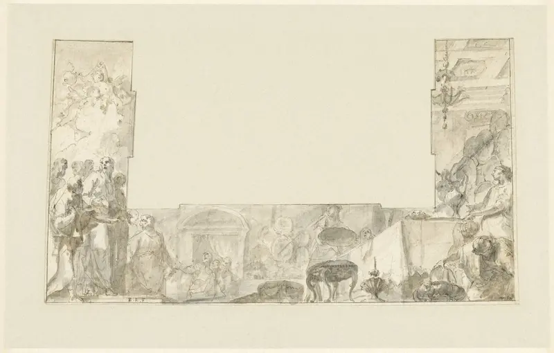Randlijst met Christus in het huis van Levi Wall Art by Unknown - High-Resolution Digital Print
