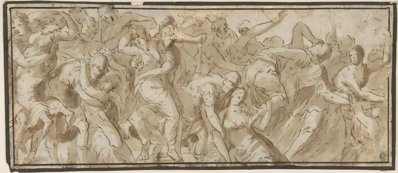 Rape of the Sabines Wall Art by Polidoro da Caravaggio - High-Resolution Digital Print