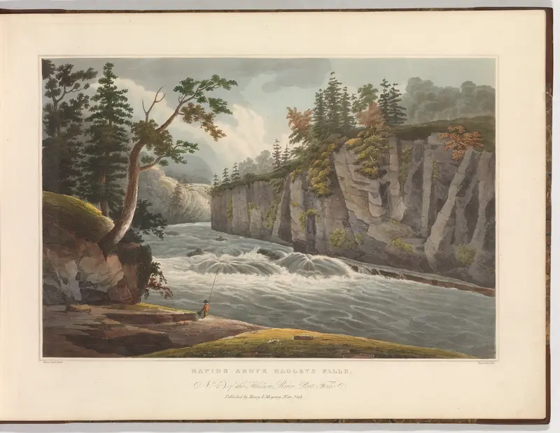 Rapids Above Hadley's Falls (No. 4 of The Hudson River Portfolio) Wall Art by John Hill - High-Resolution Digital Print