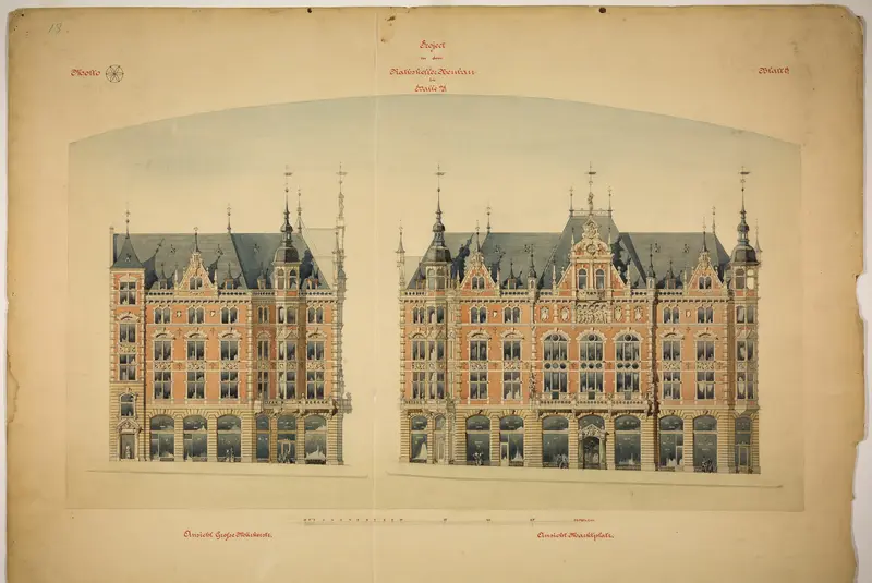 Rathskeller Neubau, Halle (Saale), Saxony-Anhalt, Germany, Elevations Wall Art by Peter Joseph Weber - High-Resolution Digital Print