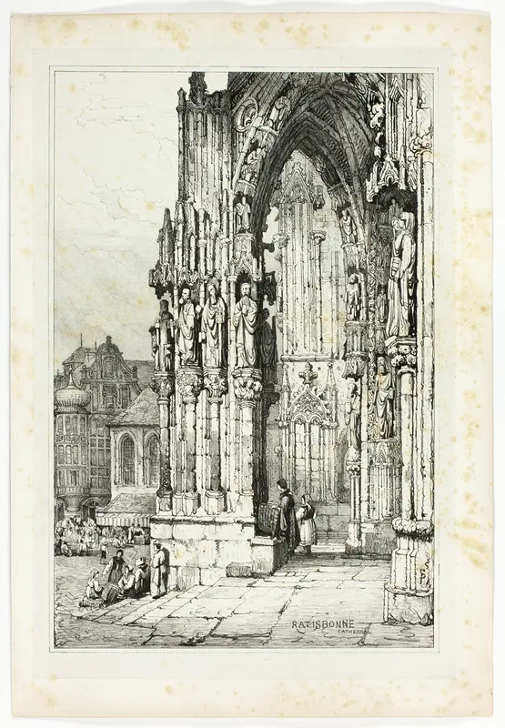 Ratisbonne Cathedral, from Facsimiles of Sketches made in Flanders and Germany