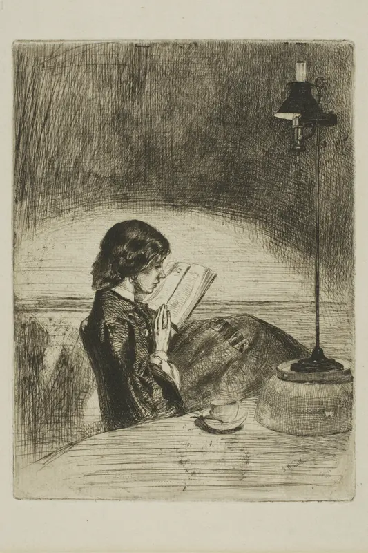 Reading by Lamplight