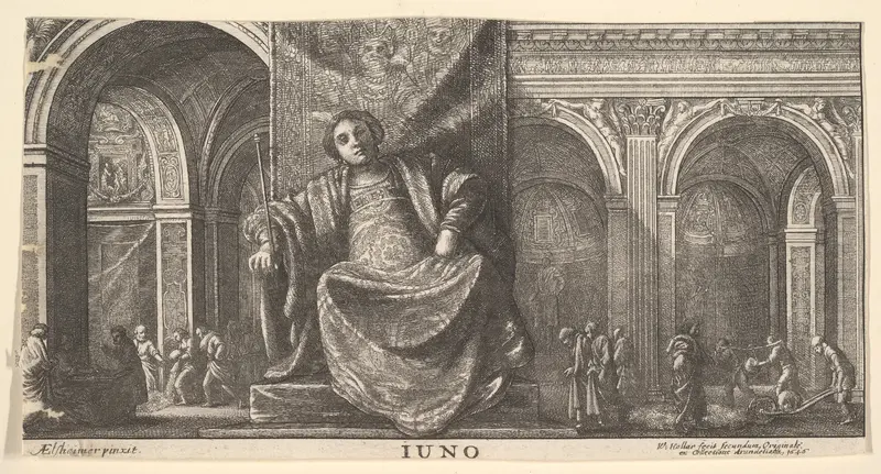 Realm of Juno Wall Art by Wenceslaus Hollar - High-Resolution Digital Print