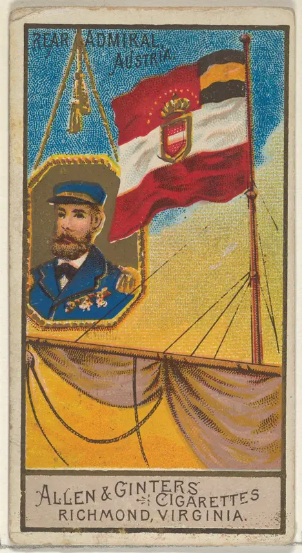 Rear Admiral, Austria, from the Naval Flags series (N17) for Allen & Ginter Cigarettes Brands Wall Art by Allen & Ginter - High-Resolution Digital Print