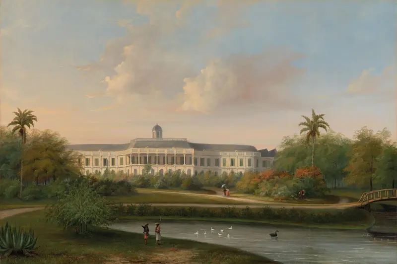 Rear View of Buitenzorg Palace before the Earthquake of 10 October 1834 Wall Art by Willem Troost (II) - High-Resolution Digital Print