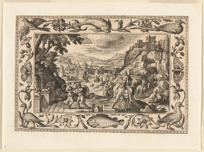 Rebecca and Eliezer at the Well, from Landscapes with Old and New Testament Scenes and Hunting Scenes