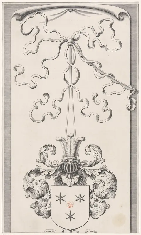Rechter wapenrand van een kaart van het Hoogheemraadschap van Schieland (bovenste deel) Wall Art by Johannes Vinckboons - High-Resolution Digital Print