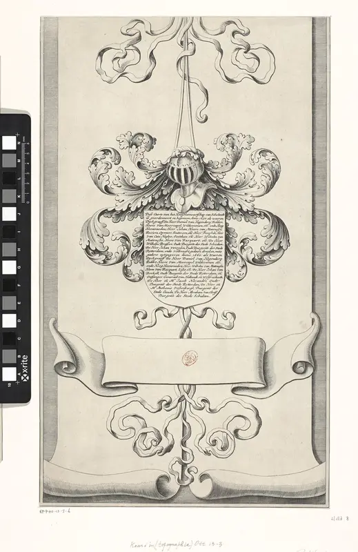 Rechter wapenrand van een kaart van het Hoogheemraadschap van Schieland (onderste deel) Wall Art by Johannes Vinckboons - High-Resolution Digital Print