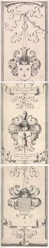Rechter wapenrand van een kaart van het Hoogheemraadschap van Schieland Wall Art by Johannes Vinckboons - High-Resolution Digital Print