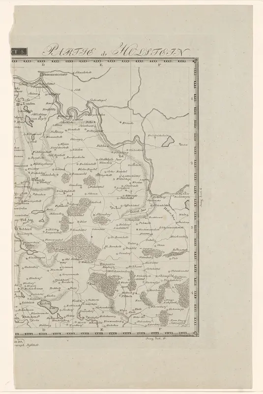 Rechterhelft van een kaart van Holstein Wall Art by Unknown - High-Resolution Digital Print