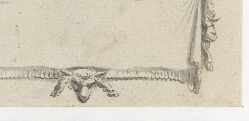 Rechthoekige cartouche met ramskoppen Wall Art by Pieter Jansz - High-Resolution Digital Print