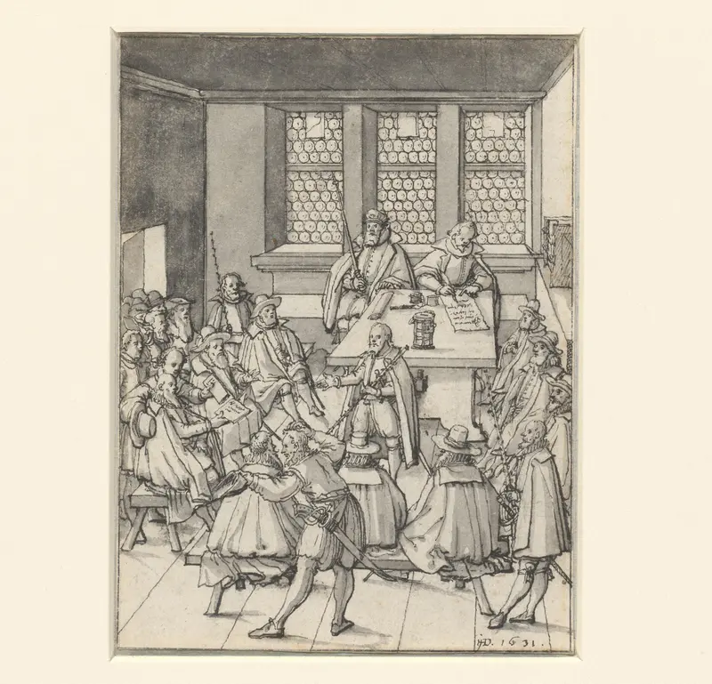 Rechtszitting in een Zwitsers stadhuis Wall Art by Unknown - High-Resolution Digital Print