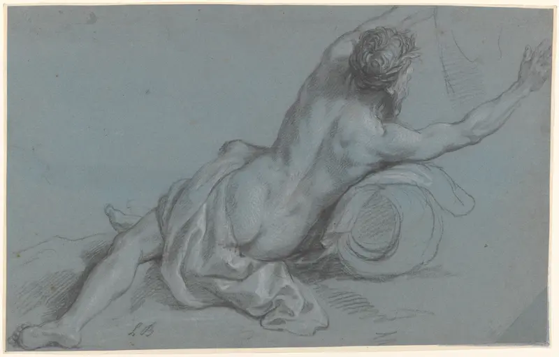 Reclining River God Wall Art by Louis de Boullogne the Younger - High-Resolution Digital Print