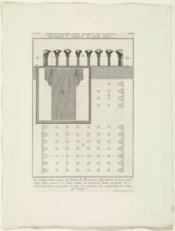 Reconstructie van de plattegrond van de Saepta Julia te Rome Wall Art by Unknown - High-Resolution Digital Print