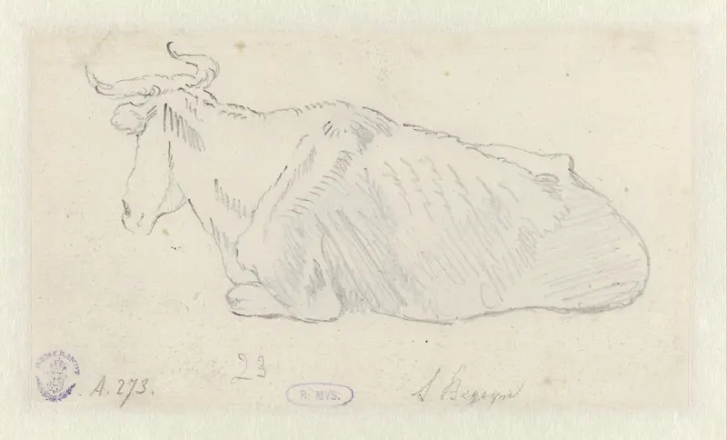 Recumbent Cow Facing Left Wall Art by Unknown - High-Resolution Digital Print