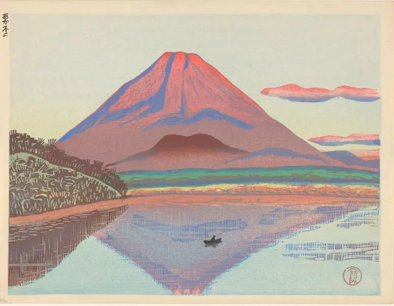 Red Fuji Wall Art by Koizumi Kishio - High-Resolution Digital Print