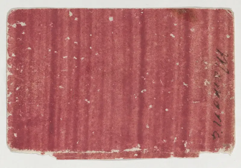 Red paste paper with striping Wall Art by Anonymous - High-Resolution Digital Print