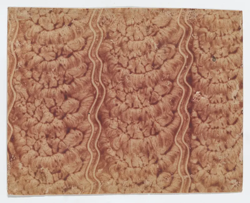 Red paste paper with wavy line design Wall Art by Anonymous - High-Resolution Digital Print
