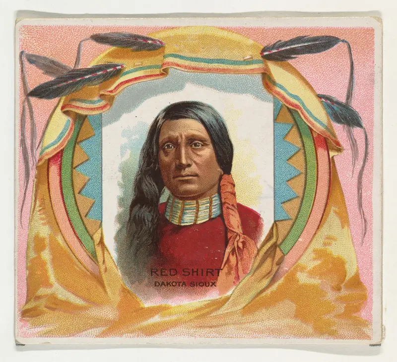 Red Shirt, Dakota Sioux, from the American Indian Chiefs series (N36) for Allen & Ginter Cigarettes Wall Art by Allen & Ginter - High-Resolution Digital Print