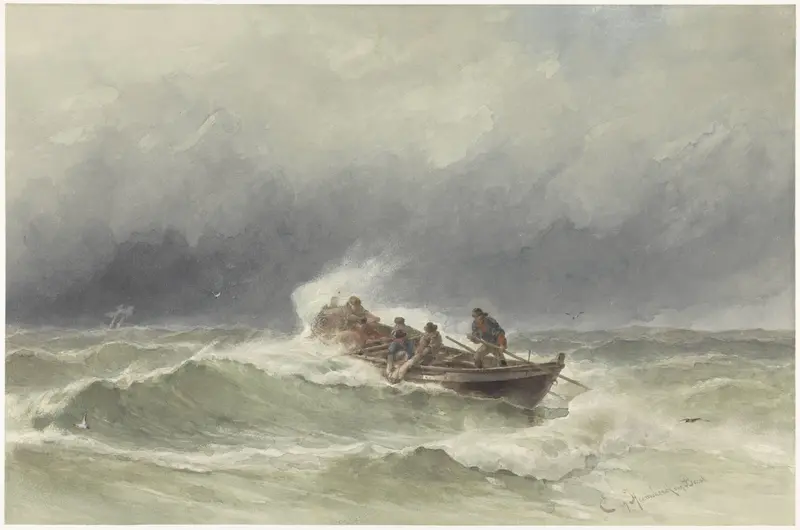 Redding op zee Wall Art by jonkheer Jacob Eduard van Heemskerck van Beest - High-Resolution Digital Print