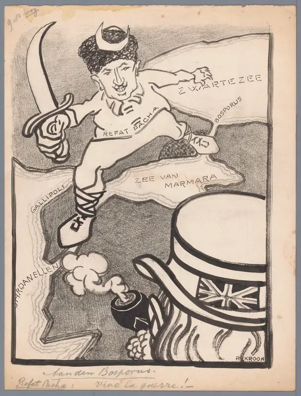 Refat Pacha en John Bull aan de Bosporus Wall Art by Unknown - High-Resolution Digital Print
