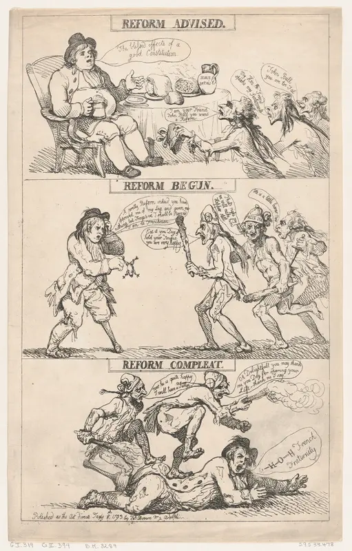 Reform Advised, Reform Begun, Reform Complete Wall Art by Thomas Rowlandson - High-Resolution Digital Print