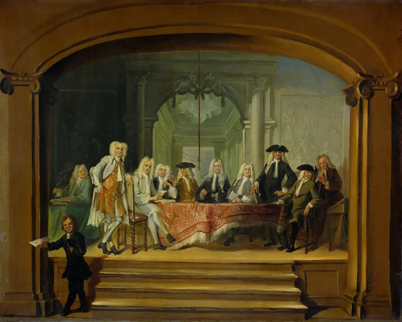 Regents of the Aalmoezeniersweeshuis Orphanage in Amsterdam, 1729 Wall Art by Cornelis Troost - High-Resolution Digital Print