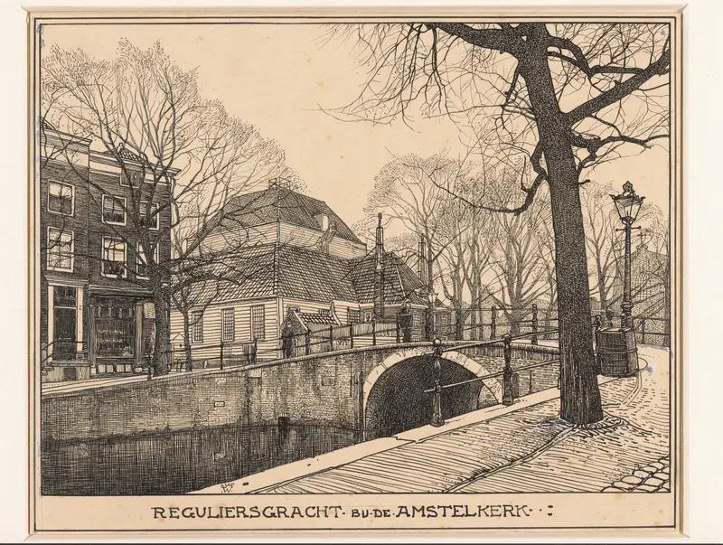 Reguliersgracht bij de Amstelkerk Wall Art by Willem Wenckebach - High-Resolution Digital Print