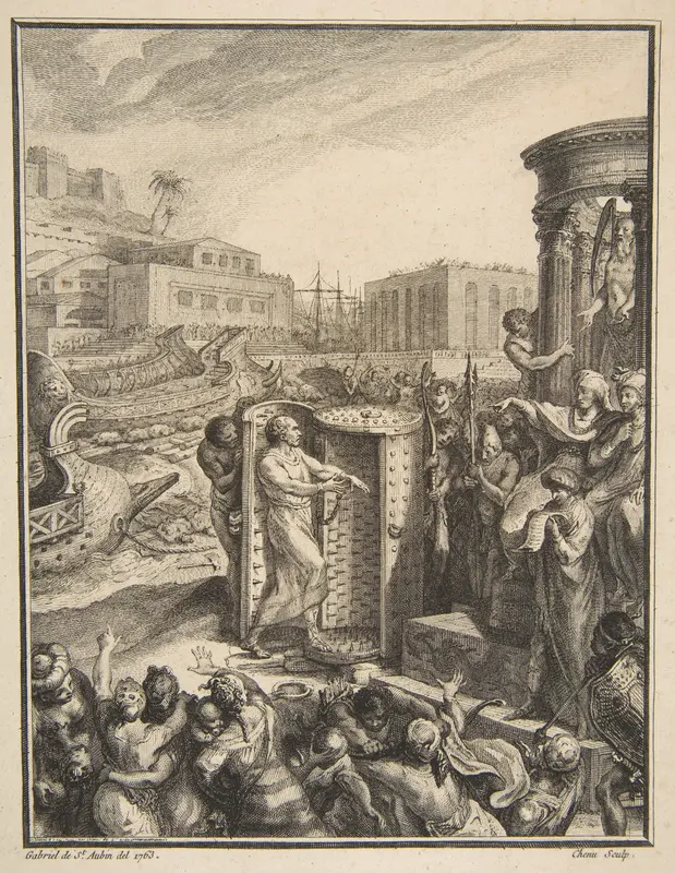 Regulus Condemned to the Most Horrible Torture Wall Art by Gabriel de Saint-Aubin - High-Resolution Digital Print
