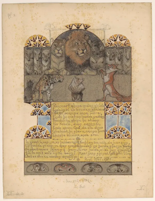 Reinaert staat voor koning Nobel Wall Art by Bernard Willem Wierink - High-Resolution Digital Print