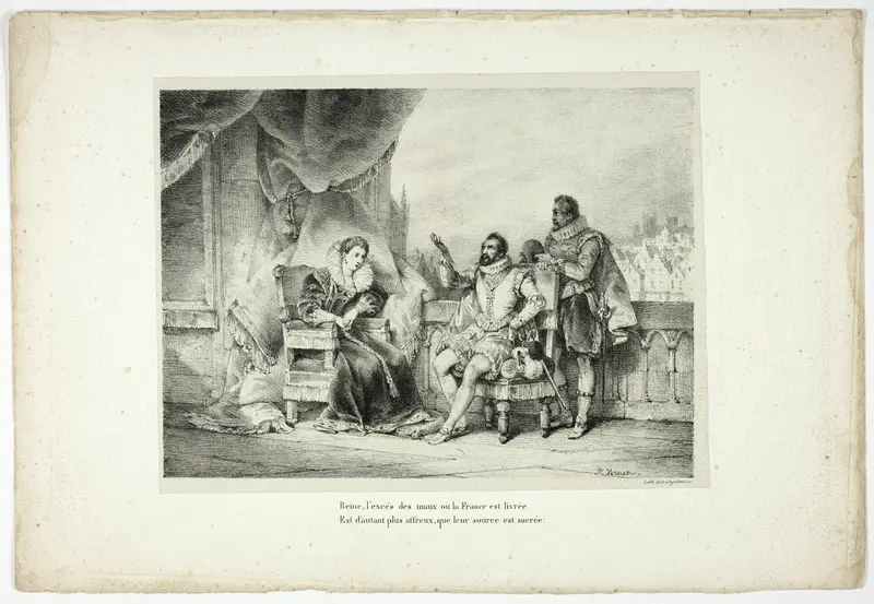 Reine, l'excés des maux où la France est livrée... Wall Art by Horace Vernet - High-Resolution Digital Print
