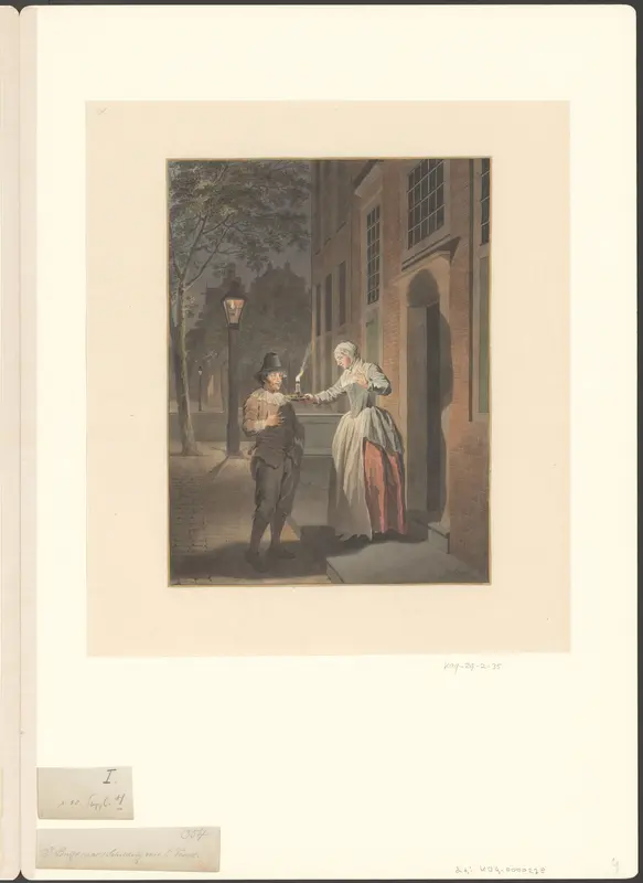 Reinier Adriaansz verklaart Saartje Jans zijn liefde Wall Art by Unknown - High-Resolution Digital Print