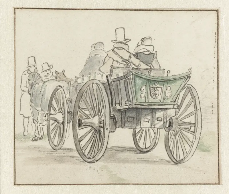 Reiswagen met enkele passagiers Wall Art by Unknown - High-Resolution Digital Print