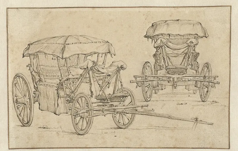 Reiswagen uit twee verschillende hoeken gezien Wall Art by Jan van de Velde (II) - High-Resolution Digital Print