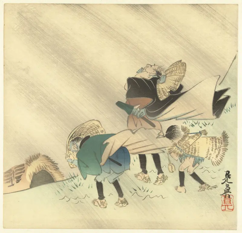Reizigers in een storm Wall Art by Unknown - High-Resolution Digital Print
