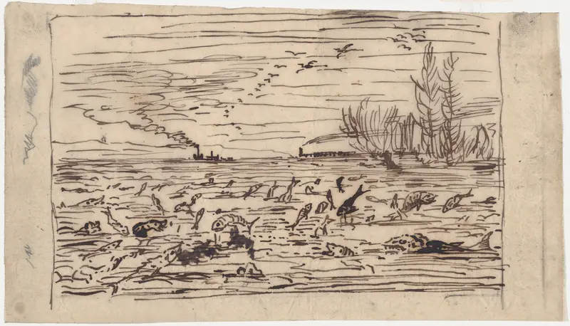 Rejoicing of the Fish at the Departure of the Cabin boy Wall Art by Charles-François Daubigny - High-Resolution Digital Print