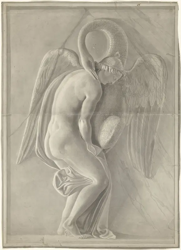 Reliëf met Leda en de zwaan Wall Art by anonymous - High-Resolution Digital Print