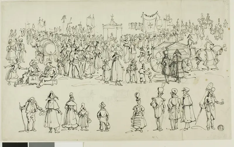 Religious Festival in Northern France, possibly Normandy Wall Art by John Coney - High-Resolution Digital Print