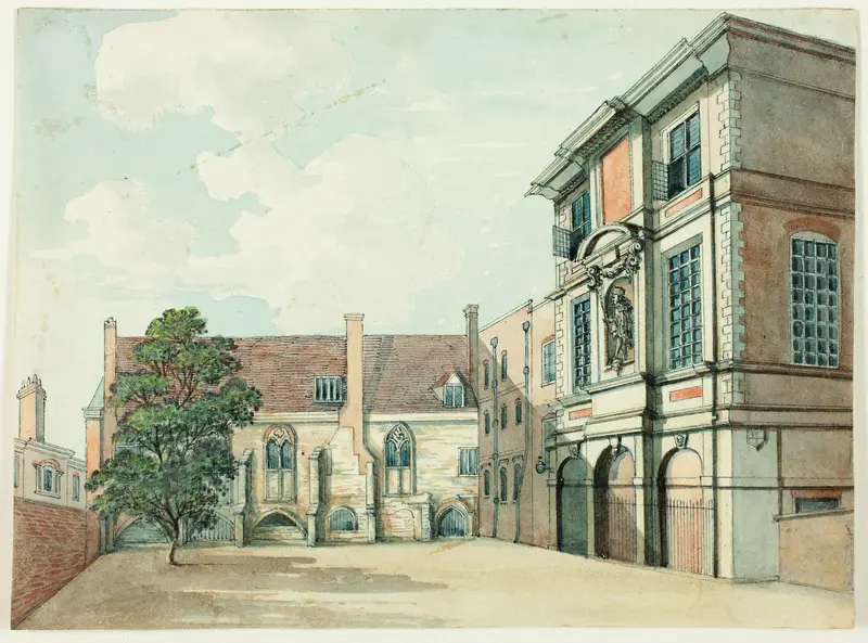Remains of the Old Priory and Mathematical School, Christ's Hospital Wall Art by Samuel Ireland - High-Resolution Digital Print
