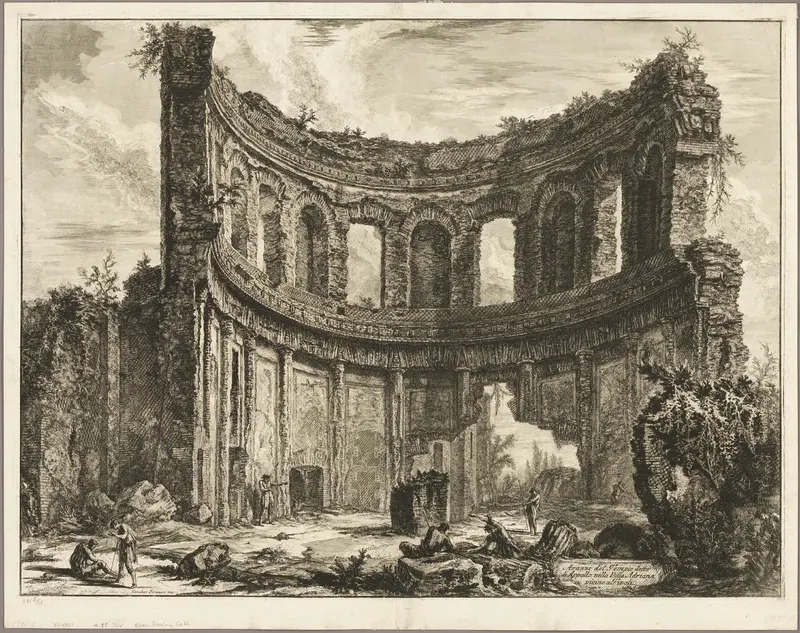 Remains of the so-called Temple of Apollo at Hadrian's Villa, Tivoli, from Views of Rome