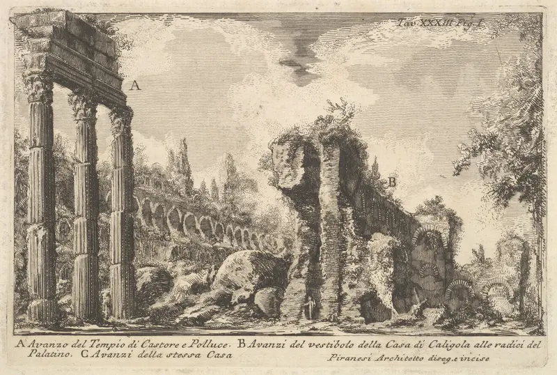 Remains of the Temple of Castor and Pollux . . . ( Avanzo del Tempio di Castore e Polluce . . .)