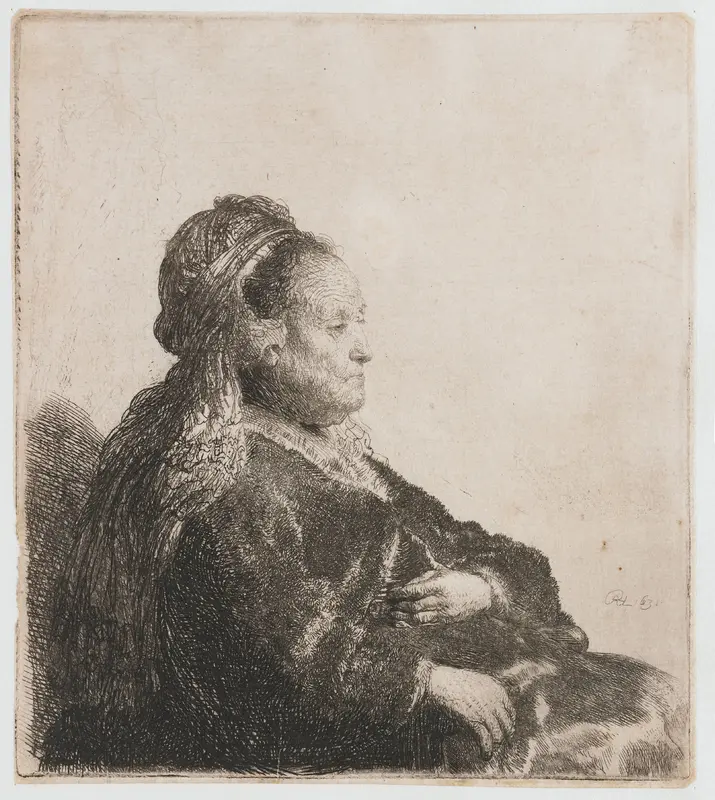 Rembrandts moeder zittend Wall Art by Unknown - High-Resolution Digital Print