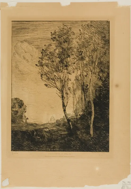 Remembrance of Italy Wall Art by Jean Baptiste Camille Corot - High-Resolution Digital Print