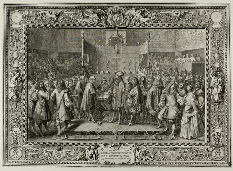Renewal of the Alliance Between the French and the Swiss in 1663 Wall Art by Sébastien Le Clerc, the elder - High-Resolution Digital Print