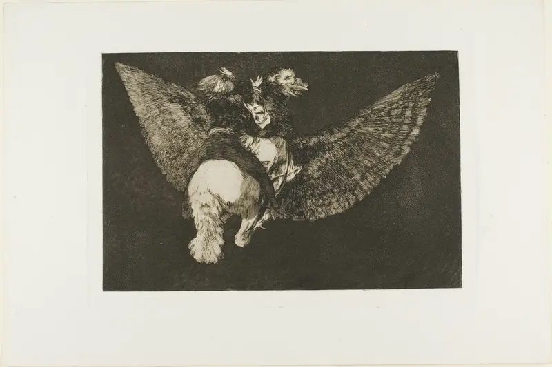Renounce the Friend Who Covers You with His Wings and Bites You with His Beak, plate five from Los Proverbios Wall Art by Francisco José de Goya y Lucientes - High-Resolution Digital Print