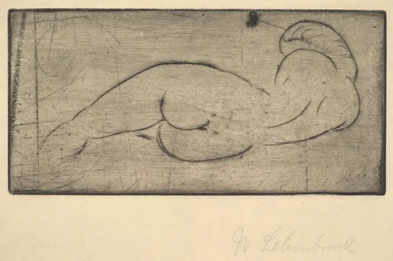 Repose (Ruhende vom Rücken) Wall Art by Wilhelm Lehmbruck - High-Resolution Digital Print