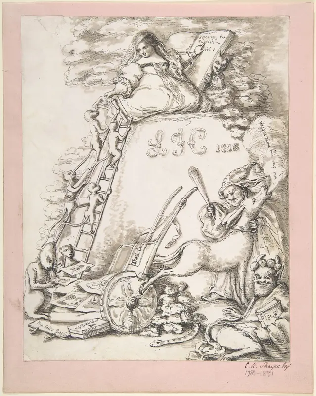 "Repository for Rubbish, vol. I, L.F.C 1828", Illustration for children's book Wall Art by Charles Kirkpatrick Sharpe - High-Resolution Digital Print