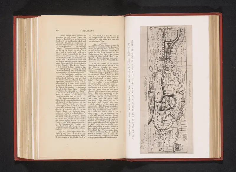 Reproductie van een kaart van Pontefract Wall Art by anonymous - High-Resolution Digital Print